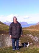 Pali with dog in Dutch Harbor